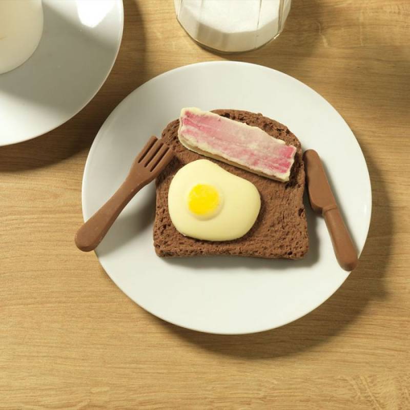 Chocolate Bacon and Egg on Toast