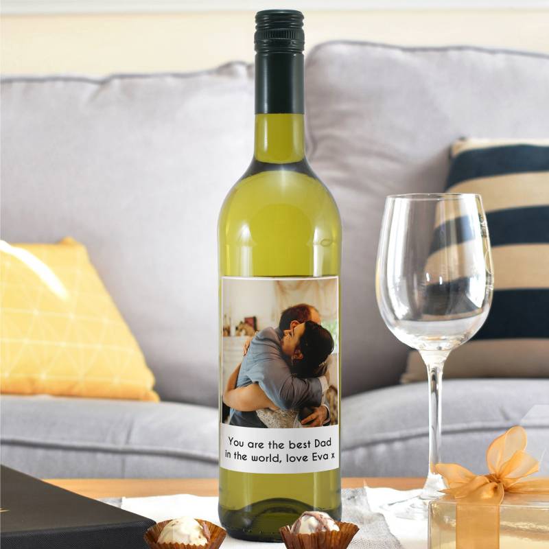 Personalised Photo Upload White Wine