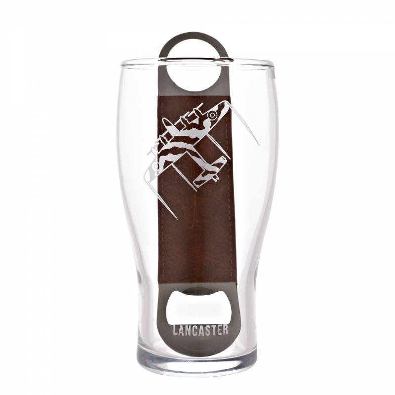 RAF Etched Pint Glass & Bottle Opener Set